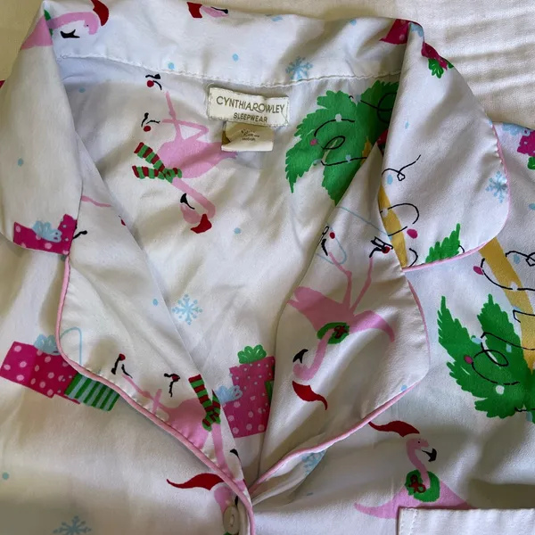 Cynthia Rowley Flamingo Holiday Pajama Top | Women’s M | TammysCollectedCloset - Image 6