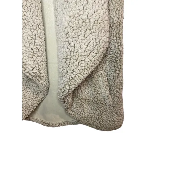 Altar'd State Women's‎ Ivory Open Front Sherpa Vest, Size XS - Image 3
