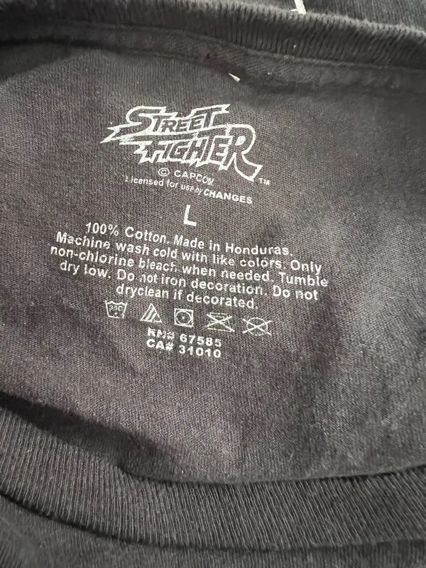 Street Fighter Graphic Black T-Shirt - Image 4