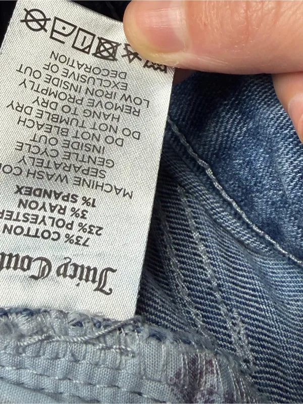 Juicy Couture Light Blue Flare Jeans with rhinestones - Image 10
