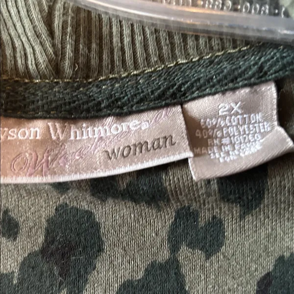 FINAL MARKDOWN Allyson Whitmore Green open front flyaway jacket 2x - Image 3
