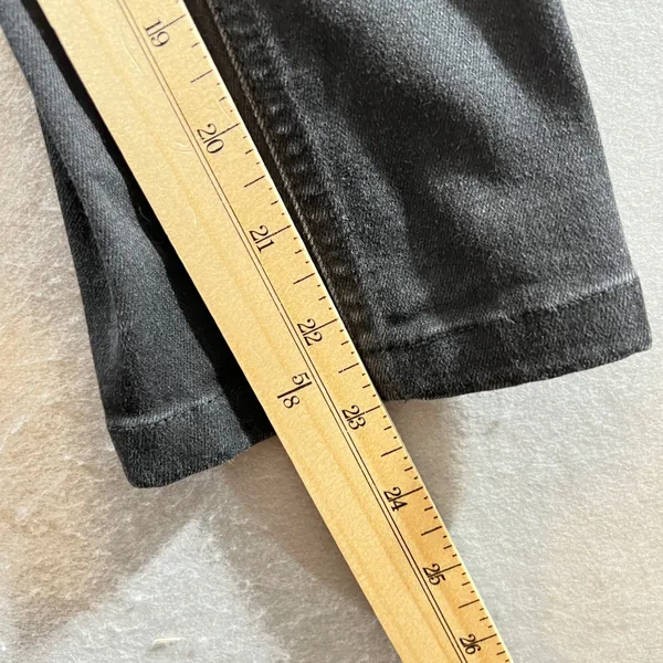1258‎ | Free People Hi-Rise Skinny Cropped Stretch Denim Jeans Black Womens 26 - Image 4