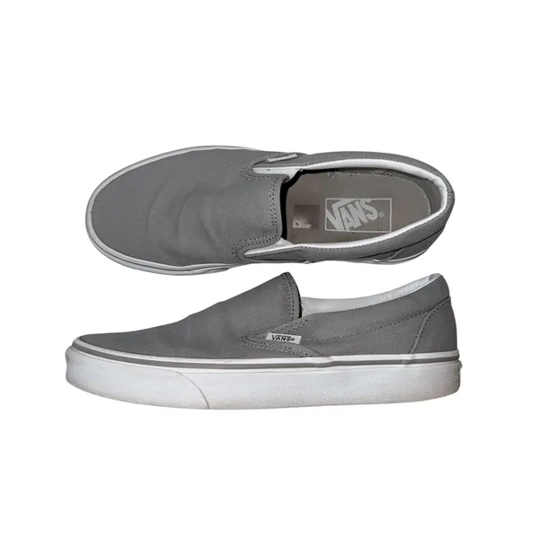 Vans Asher Charcoal Gray Slip On Classic Sneakers - Image 5