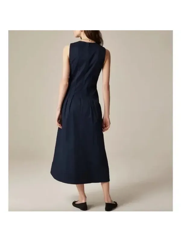 J.Crew Pintuck midi dress in stretch twill - Image 3