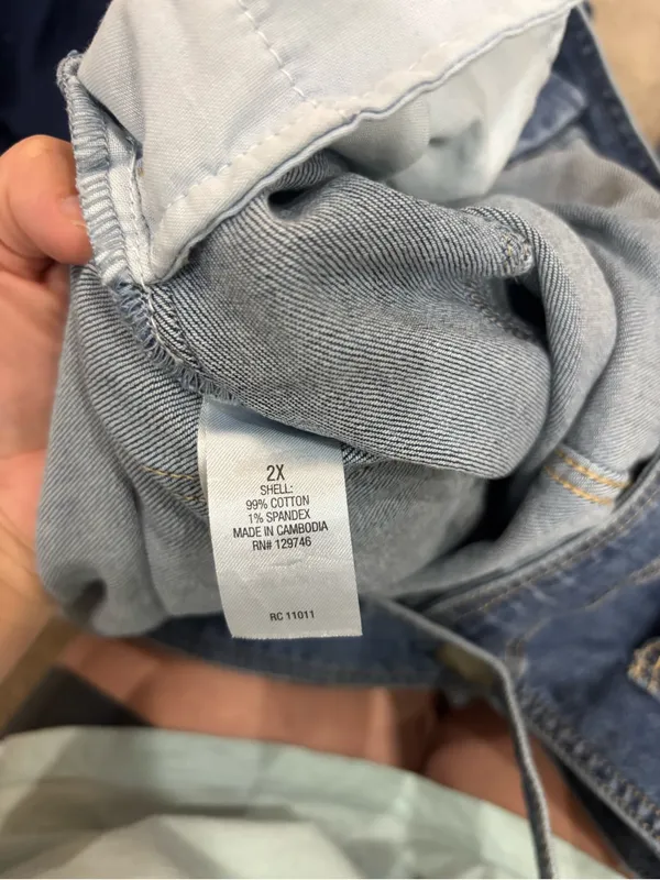 Molly Yeh Women's Easy Denim Overalls Plus Size 2X Wide leg adjustable straps - Image 11