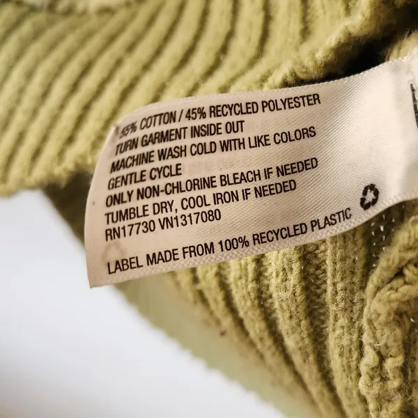 Wild Fable Green 3D Textured Knit Crewneck Long Sleeve Pullover Sweater Medium - Image 7