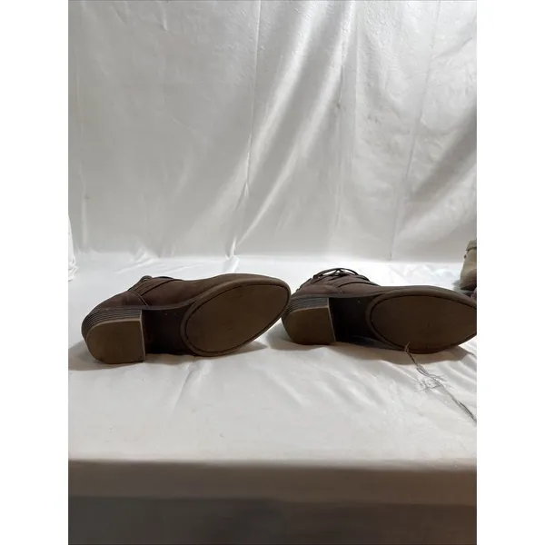 The North Face XJL Ankle Boots Brown Women’s US 7M Leather Zip Up 1.5” Heel - Image 6