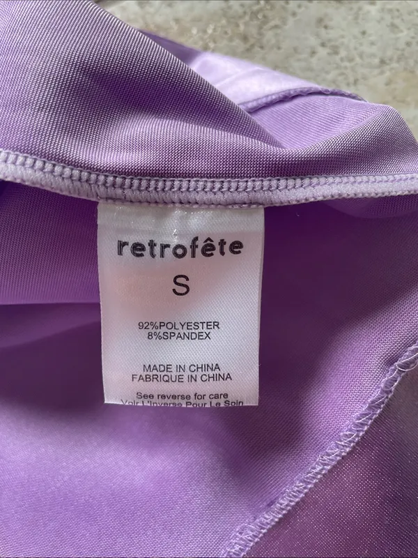 Retrofete Dehl Mini Satin Skirt Lilac - Image 17