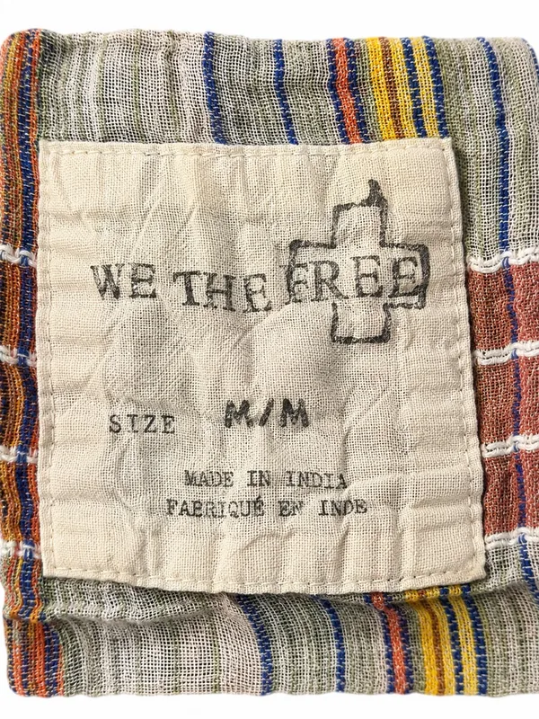 We The Free Free People Plaid Gauze Button Down Shirt Size Medium - Image 4