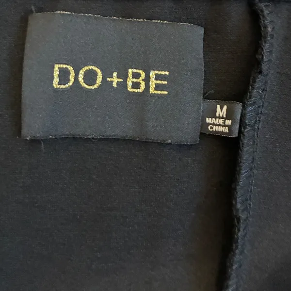 DO+BE Womens Black V-Neck Bodycon Mini Dress GY0272‎ Size M LBD Cocktail Party - Image 7