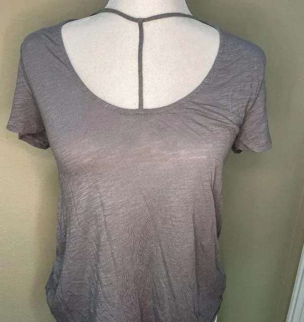BP NORDSTROM Strap Detail T Shirt Short Sleeved Top - small - Image 2