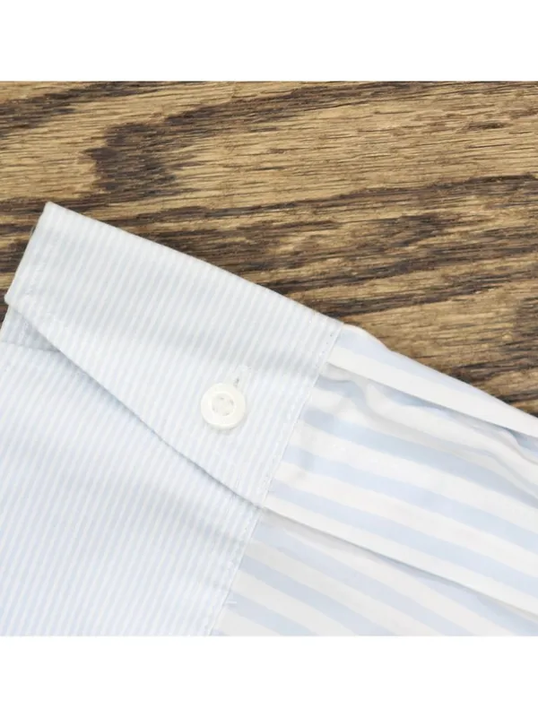 NWT Calvin Klein Button Up Long Sleeve Non Iron Dress Shirt Light Blue / White M - Image 5