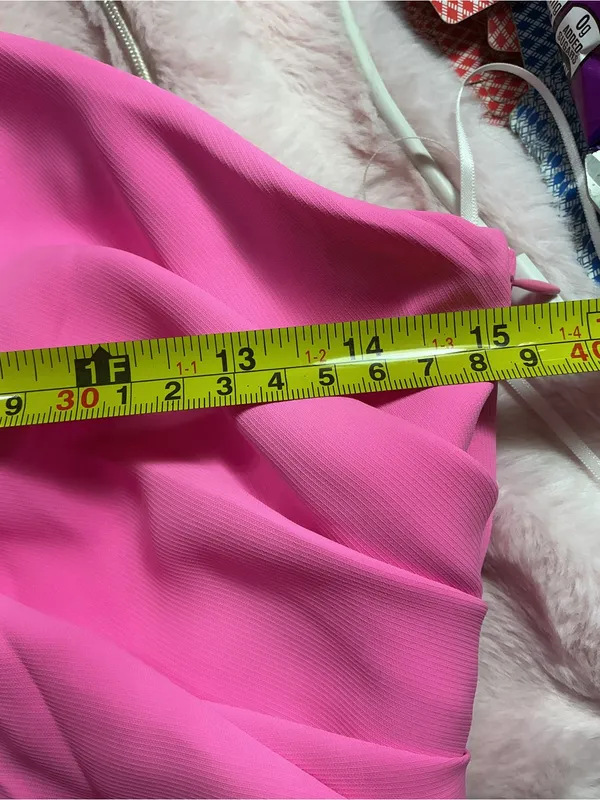 Amanda Uprichard Hot Pink One-Shoulder Top with Bow Detail 1018 - Image 5