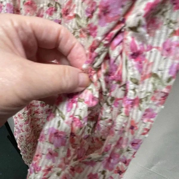 Lush size M puff sleeve floral mini dress smocked back - Image 5