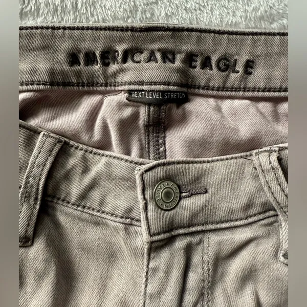 American Eagle Outfitters Women's Light Gray Ripped Skinny Jeans Sz‎ 6 - Image 6