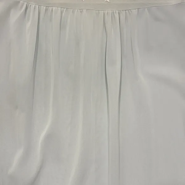 🌟Vtg🌟 Embroidered Empire Waist Maxi Knit Night Gown White / Blue Sz M - Image 5