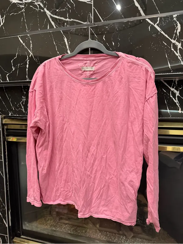 Free People We the Free Pink Tshirt Top 100% Cotton - Image 4