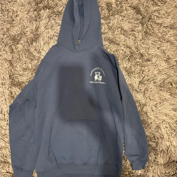 Fisherman’s Supply Blue Hoodie Size M - Image 2