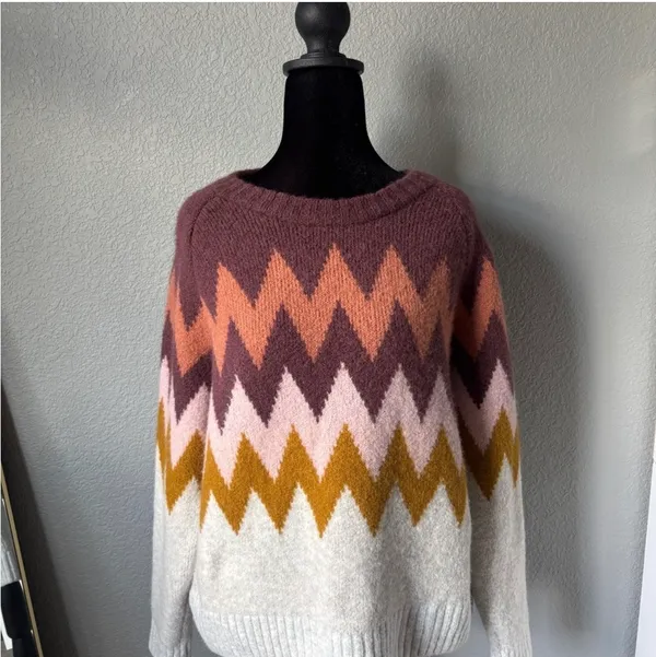 Madewell Delwood Fair Isle Pullover Sweater (Size S) – Excellent Condition - Image 2