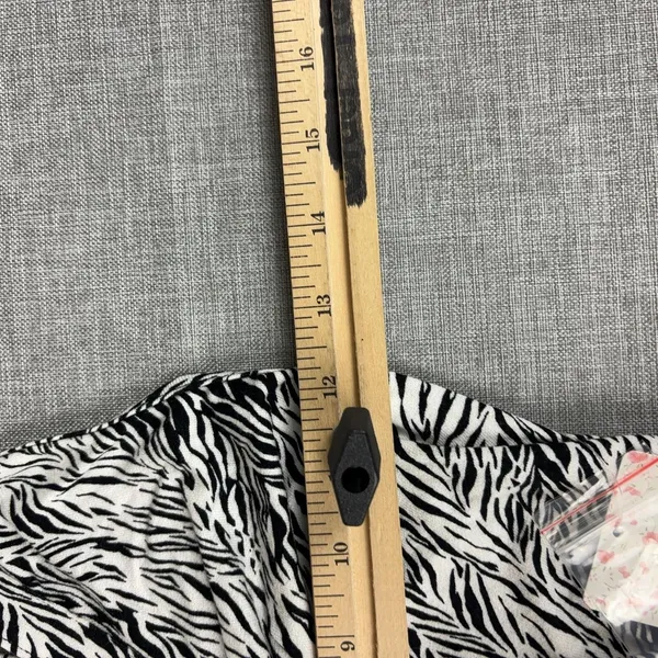 Free People Tank Top Womens M Black White V-Neck Sleeveless Zebra Print - Image 8