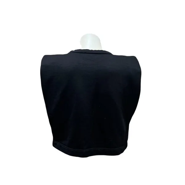 Zara Women's Black Sleeveless Cropped Tank Top Size S - Image 3