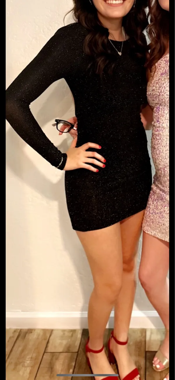 Lulus Black Homecoming Dress - Image 3
