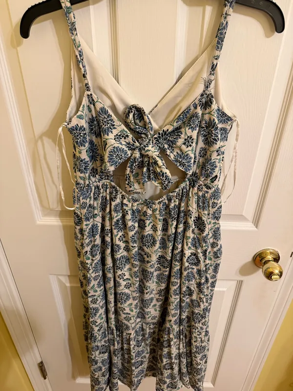 Floral Midi Dress Blue - Image 3