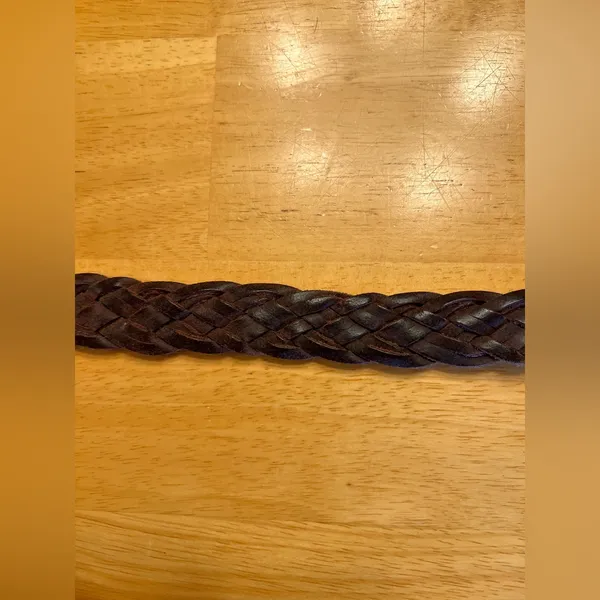 Women's Braided Leather Belt - Brown Unisex 38 inch full boho coastal cowgirl - Image 6