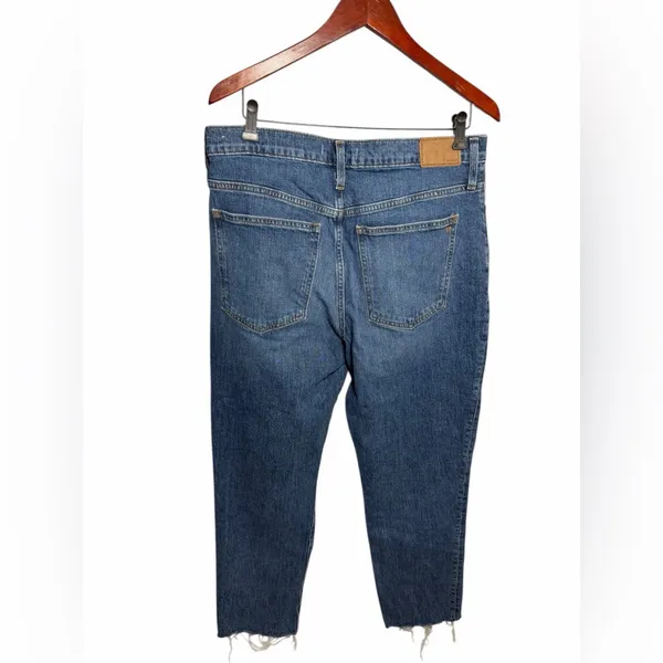 Madewell The Perfect Vintage Jean Women’s Blue Crop Ripped Size 31 - Image 2