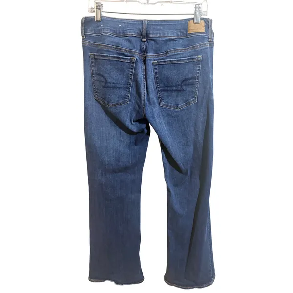 American Eagle Artist‎ Flare Jeans Womens 12 Blue Excellent Super Stretch Denim - Image 2
