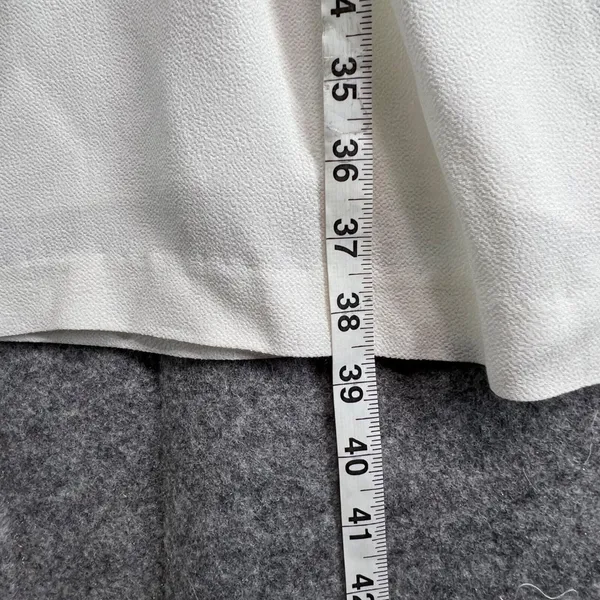 REVOLVE IKKS Dress US 6 EU 38 White Viscose Lace Up Pockets Sporty Casual Chic‎ - Image 10