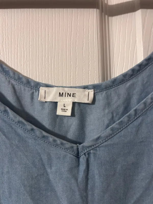 Mine Blue Denim Tank Yop Size L - Image 3