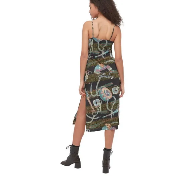 Urban Outfitters Black “Jones Satin Tie Slip Dress” - Image 3
