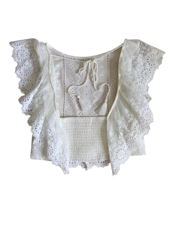 Altar’d State Eyelet and Lace blouse - Image 3