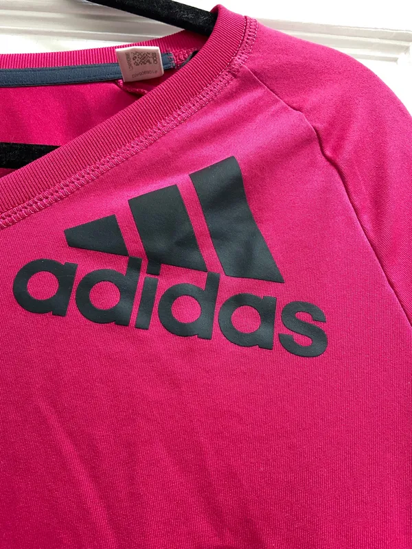 Adidas pink workout shirt #fitness #gymwear #athletic #Y2K - Image 2