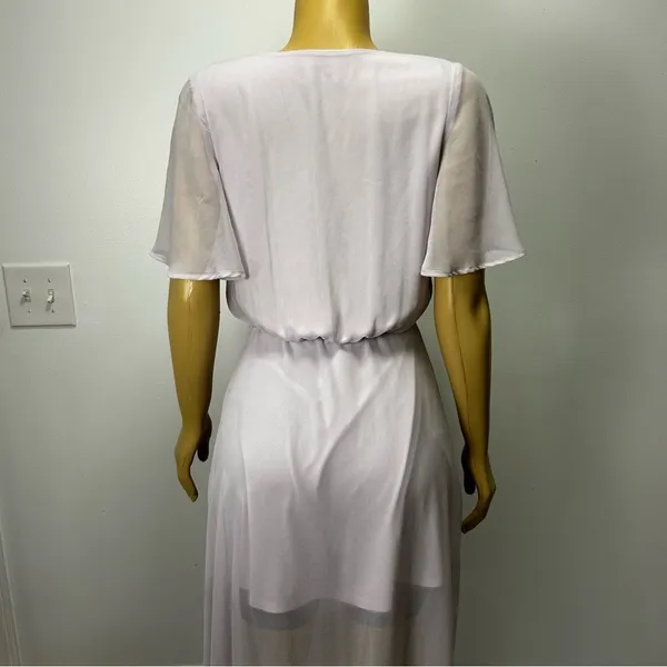 Show Me‎ Your Mumu Sophia Wrap Dress Lilac Lavender Flutter Sleeve Maxi Large - Image 4