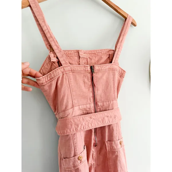 Pilcro Anthropologie | NWT Desmond Wide-Leg Jumpsuit Pink | Sz 2 - Image 8