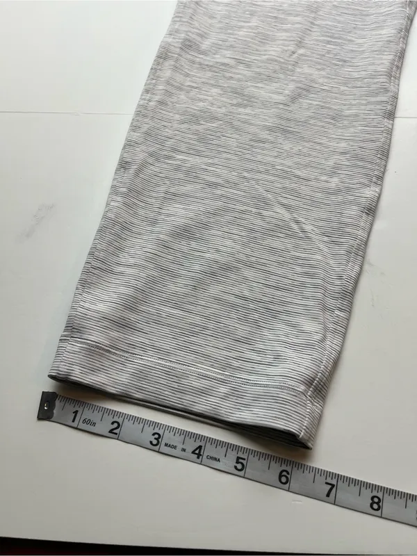 Lululemon On The Fly Pant *27" Womens 8‎ Grey White Athletic Athleisure W5BVFS - Image 11