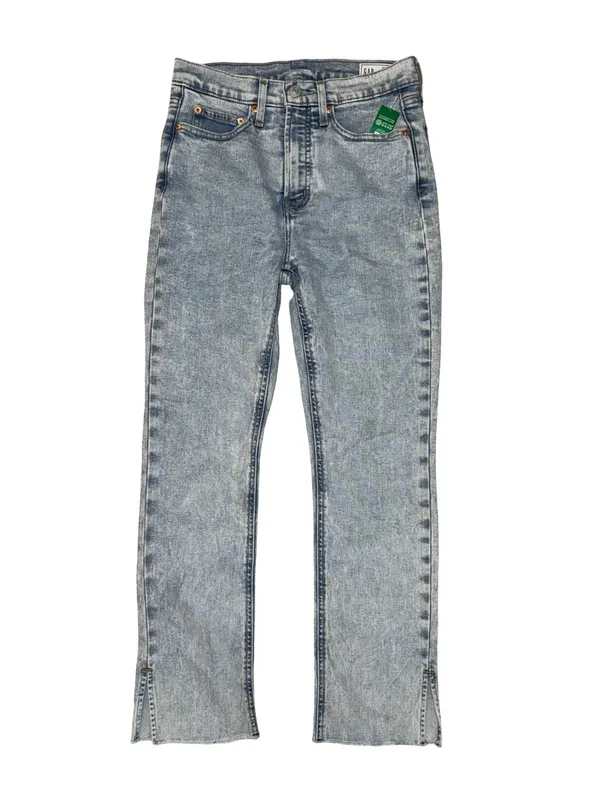 GAP Vintage Slim High Rise Jeans 26 2P Light Wash Split Hem NWT - Image 2