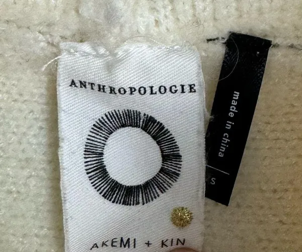 Anthropologie Akemi Kin Wool Alpaca Turtleneck Sweater Sz Small Fringe Trim - Image 15