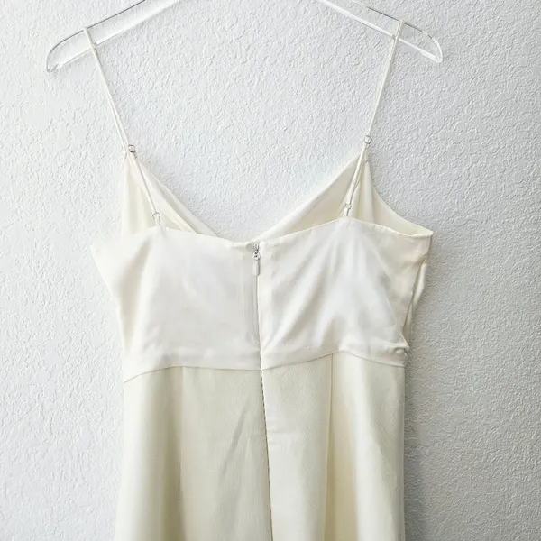 NEW Cinq à Sept Cara Tie Waist Mini Dress Size 4 Ivory‎ Bridal Satin - Image 8