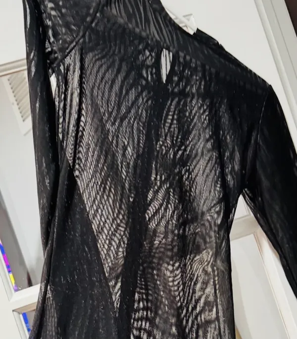 Roma Confidential Black Sheer Catsuit - Image 7