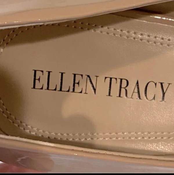 Ellen Tracy Vanna Nude Tan Peep Toe Heels Pumps Shoes 10 Neutral - Image 6