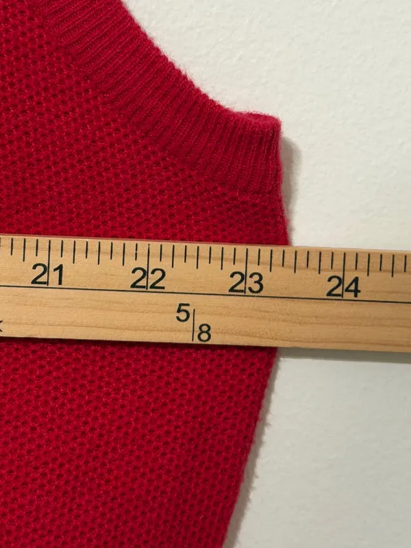 Ralph Lauren Polo Sweater Vest Size L/XL Women’s Large XL Red Knit Cotton - Image 7