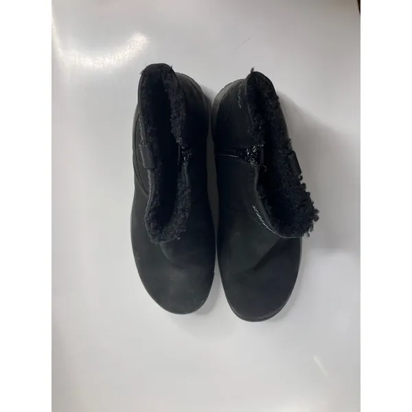 Merrell Ankle Boots Womens 8.5 Black Good Faux Fur Lined Leather J003616 - Image 5