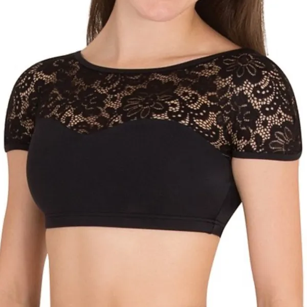 Black Lace Crop Top small‎ - Image 2