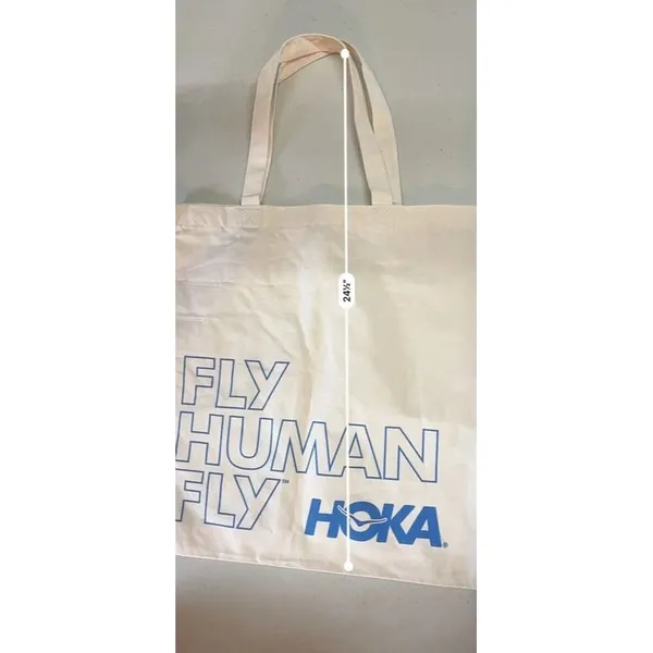Hoka fly human fly canvas tote bag - Image 2