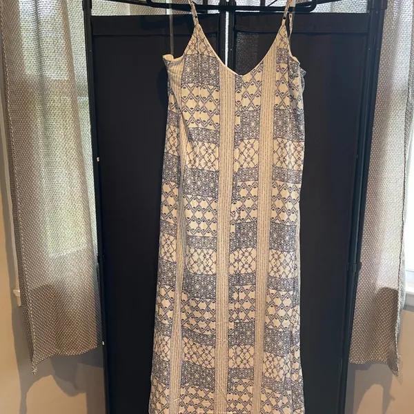 Emily Wonder Blue and White Maxi Sundress - Size L - NWT - Image 5