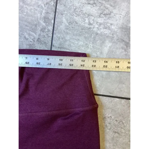 Quince Ultra-Soft High-Rise Legging Heather Barolo Burgundy LB115138 Medium - Image 2