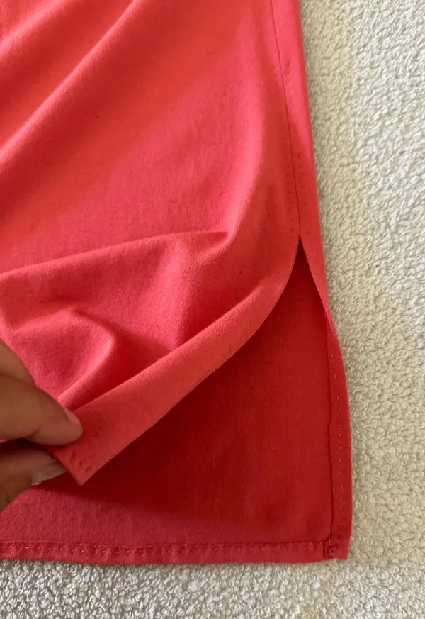 Handmade New Woman’s 100% Viscose Orange Long Dress, Sz S/M - Image 9